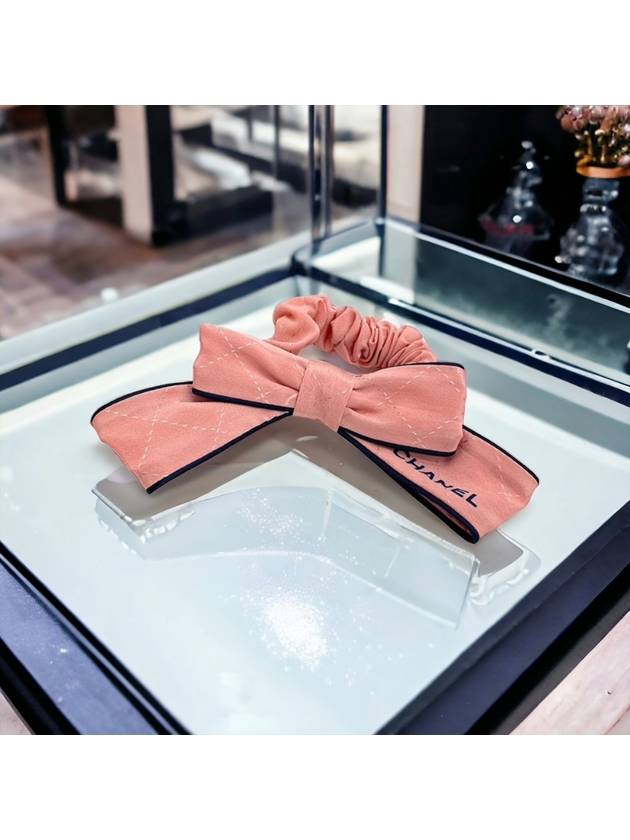 Silk Ribbon Hair Scrunchie Hair Chouchou Pink AA8814 - CHANEL - BALAAN 3