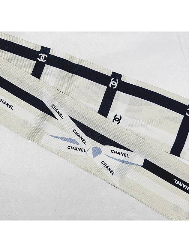 Logo Ribbon Lettering Bandeau Silk Scarf AA9826 - CHANEL - BALAAN 6