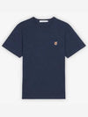 Fox Head Patch Classic Short Sleeve T-Shirt Navy Melange - MAISON KITSUNE - BALAAN 2