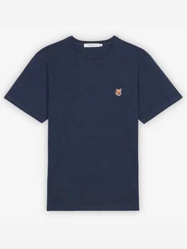 Fox Head Patch Classic Short Sleeve T-Shirt Navy Melange - MAISON KITSUNE - BALAAN 2