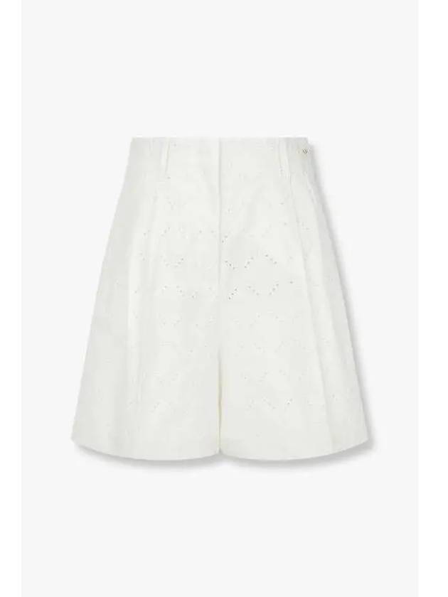 Women s Eyelet Detail Shorts Ivory - HERNO - BALAAN 1