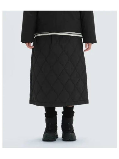 Recycled Quilted Women s Skirt Black S24WWFSK03 - SNOW PEAK - BALAAN 1