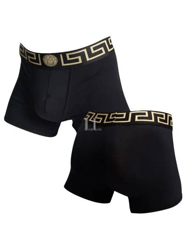 Men's Greca Waist Band Boxer Briefs 2 Pack Black - VERSACE - BALAAN 2