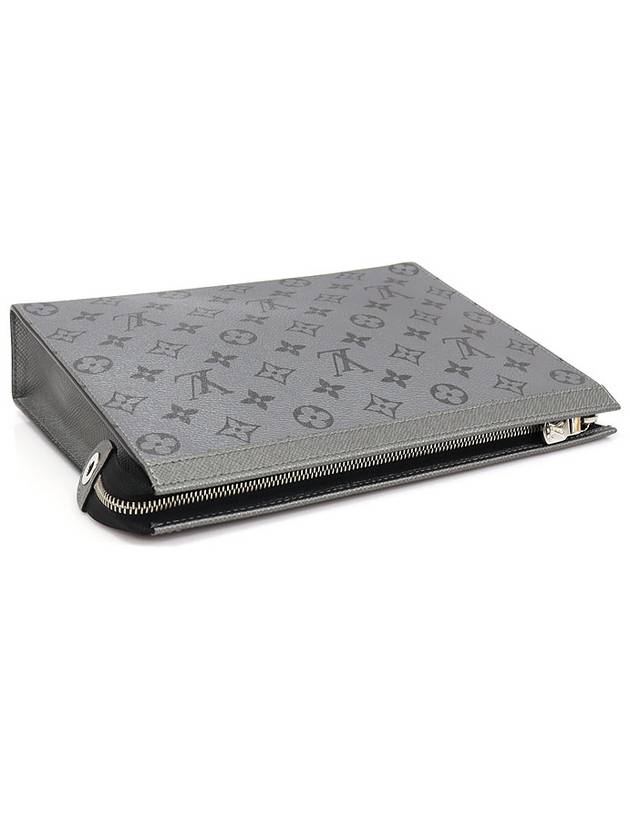 M30840 Monogram Canvas Gunmetal Gray Pochette Voyage MM Clutch - LOUIS VUITTON - BALAAN 4