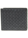 Intrecciato Weaving Half Wallet Black - BOTTEGA VENETA - BALAAN 4