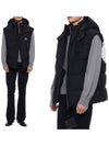 Zig-Zag Motif Front-Zip Hoodie Vest Black - MOOSE KNUCKLES - BALAAN 3