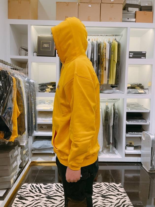 Women's Political Campaign Medium Fit Hooded Top Yellow - BALENCIAGA - BALAAN.