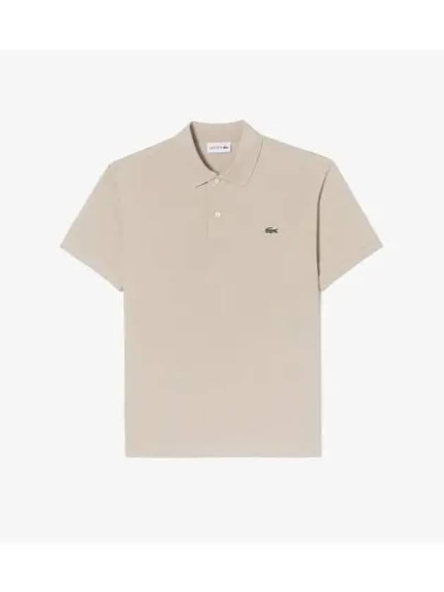 Men s French Regular Fit Basic Short Sleeve Polo Light Beige - LACOSTE - BALAAN 1