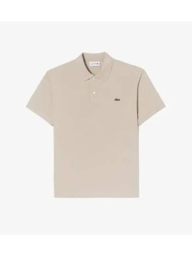 Men s French Regular Fit Basic Short Sleeve Polo Light Beige - LACOSTE - BALAAN 1