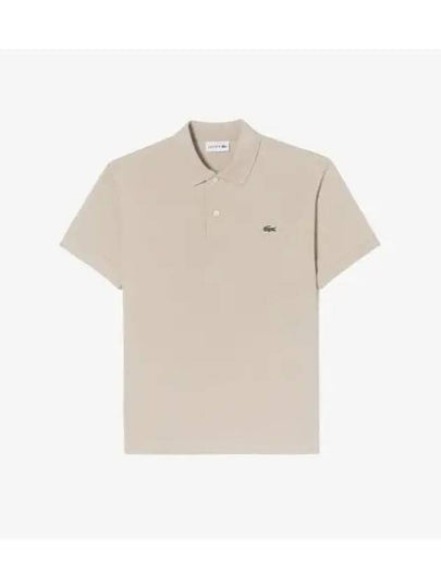 Men s French Regular Fit Basic Short Sleeve Polo Melange Cream - LACOSTE - BALAAN 1