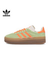 Gazelle Bold Suede Low Top Sneakers Semi Green Spark - ADIDAS - BALAAN 1