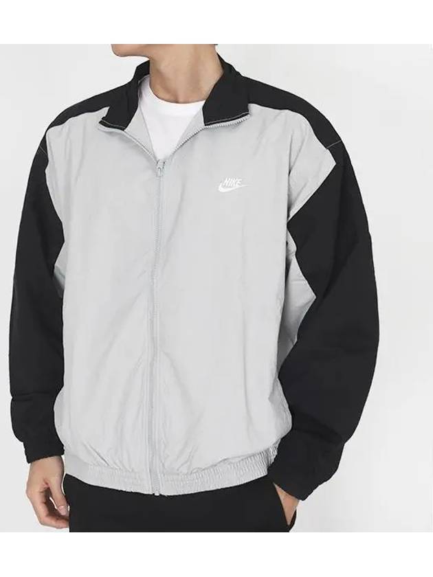 Club Oversized Woven Track Jacket Light Smoke Grey - NIKE - BALAAN 2