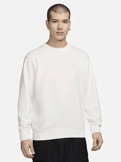 Club French Terry Logo Sweatshirt White - NIKE - BALAAN 2