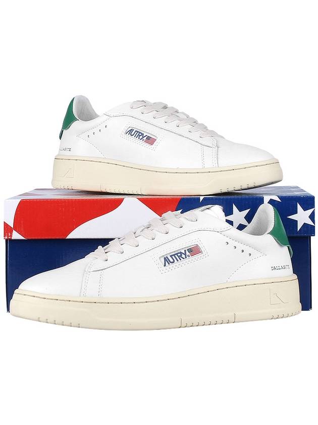 Dallas Green Tab Leather Low Top Sneakers White - AUTRY - BALAAN 11