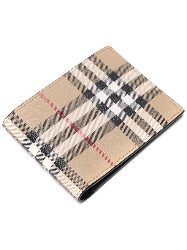 Men's Vintage Check Pattern Half Wallet Brown - BURBERRY - BALAAN 6