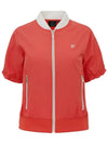 Full zip-up short-sleeved jumper IPL4SWB493 OR - IJP DESIGN - BALAAN 2