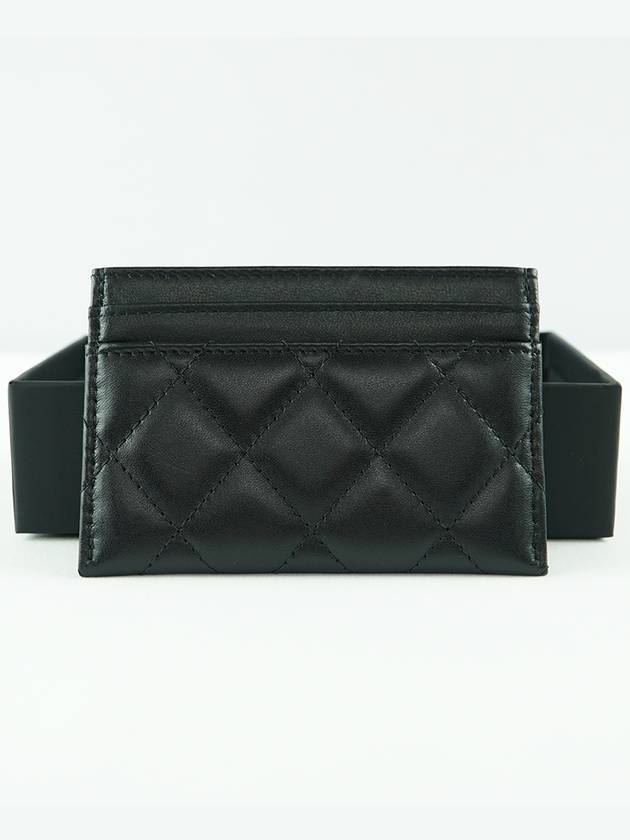 French origin card holder case wallet business black gold lamb skin AP3627 - CHANEL - BALAAN 4