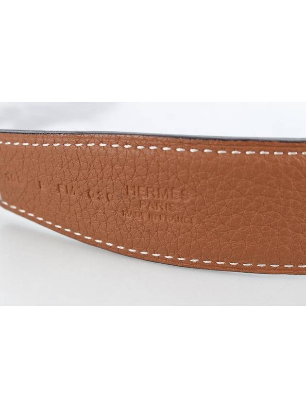 H silver reversible leather belt 100 34 36 - HERMES - BALAAN 7