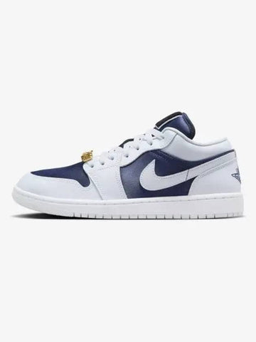 Air Jordan 1 SE Low Top Sneakers Midnight Navy White - NIKE - BALAAN 1