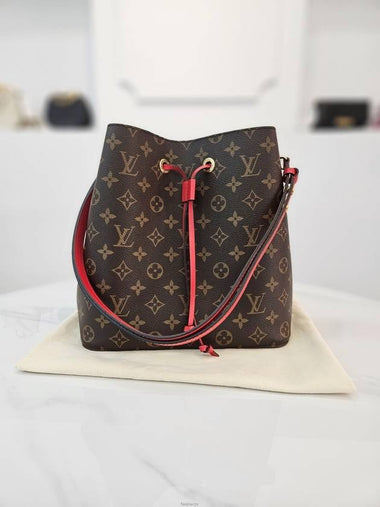 Monogram Neonoe MM Red Shoulder Bag M44021 - LOUIS VUITTON - BALAAN 1