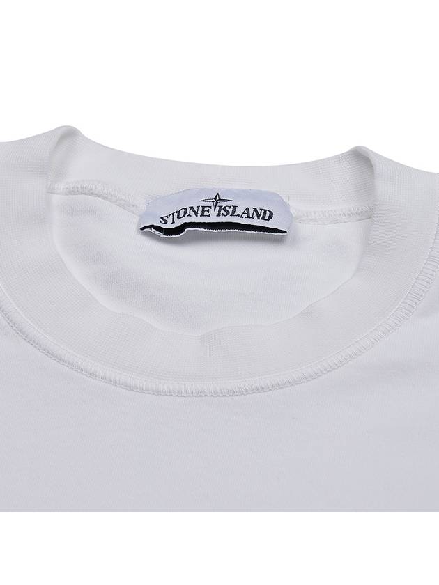 Wappen Patch Garment Dyed Sweatshirt White - STONE ISLAND - BALAAN 5