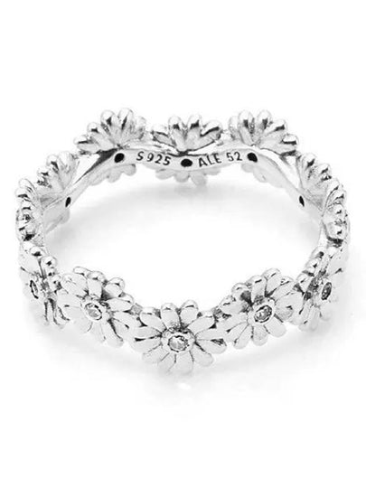 Women's Sparkling Daisy Flower Crown Ring Silver - PANDORA - BALAAN 2