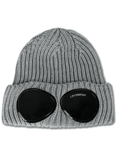 Extra Fine Merino Wool Goggle Beanie Grey - CP COMPANY - BALAAN 2