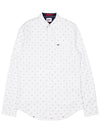 Dobby Spot Slim Fit Long Sleeve Shirt White - TOMMY HILFIGER - BALAAN 2