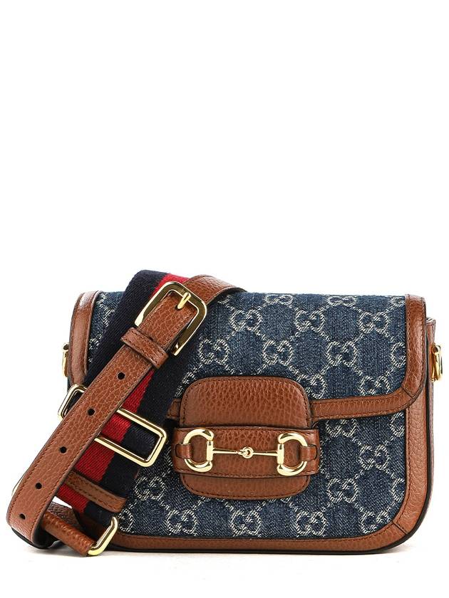 Horsebit 1955 Mini Jacquard Denim Shoulder Bag - GUCCI - BALAAN 2