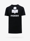 Karman Logo Print Linen Short Sleeve T-Shirt Black - ISABEL MARANT - BALAAN 1