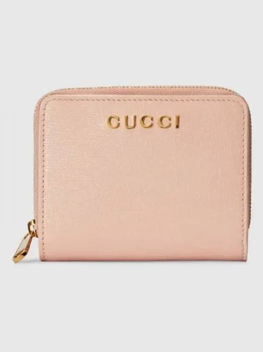 Script Leather Mini Card Wallet Pink - GUCCI - BALAAN 2