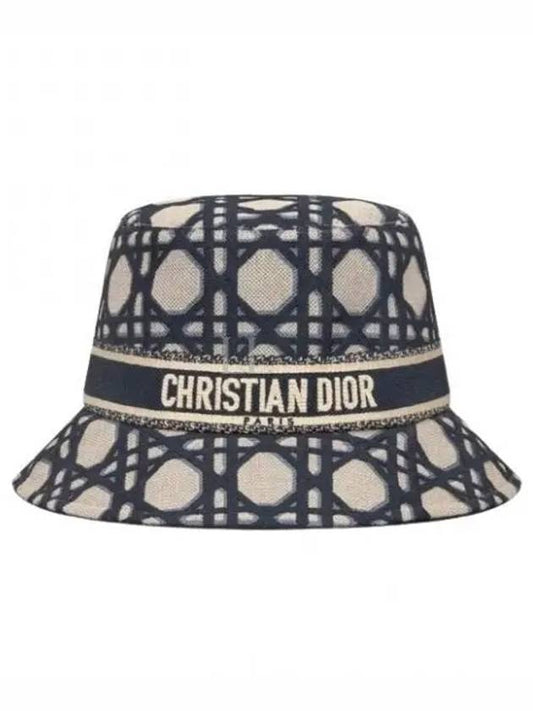 D-Bobby Macrocannage Small Brim Bucket Hat Blue Beige - DIOR - BALAAN 2