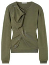 Trompe L'Oeil Cardigan Light Olive - LEMAIRE - BALAAN 2