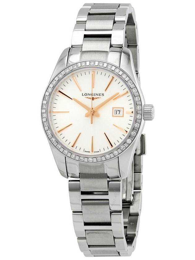 Longines Conquest Classic Quartz Silver Dial Ladies Watch L22860726 - LONGINES - BALAAN 1