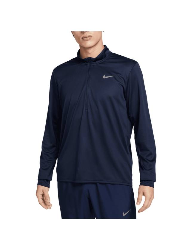 Men's Dry Fit Pacer Half Zip Long Sleeves T Shirt Navy - NIKE - BALAAN 1