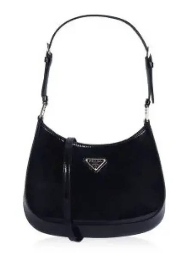 Cleo Patent Leather Shoulder Bag Black - PRADA - BALAAN 2