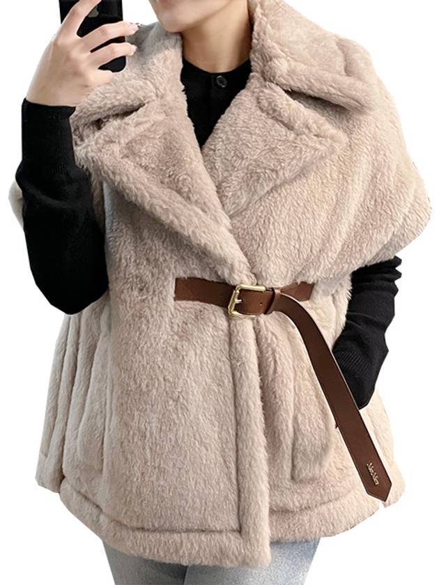 Teddy Belt Cape Beige - MAX MARA - BALAAN 2