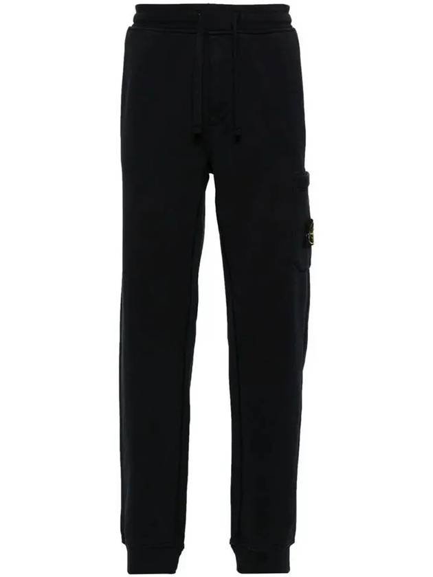 Compass Patch Cotton Jersey Track Pants Navy - STONE ISLAND - BALAAN 3