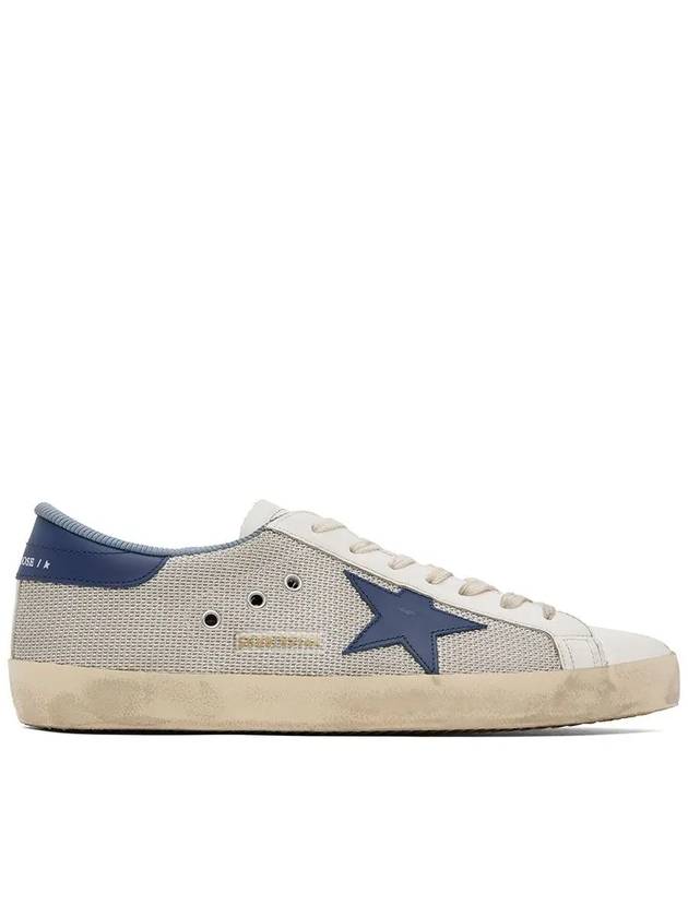 Blue Superstar Low Top Sneakers Light Silver - GOLDEN GOOSE - BALAAN 3