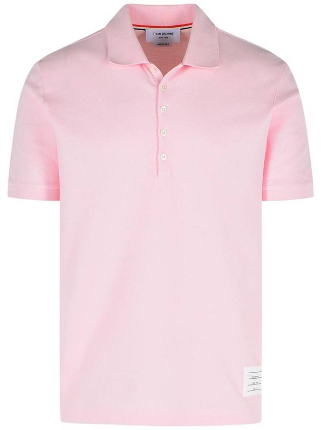 Thom Browne Pink Cotton Polo Shirt - THOM BROWNE - BALAAN 1