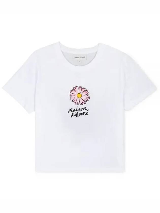 Women s Flower Logo White Short Sleeve T Shirt MW00123KJ0008 WH 1156086 - MAISON KITSUNE - BALAAN 1