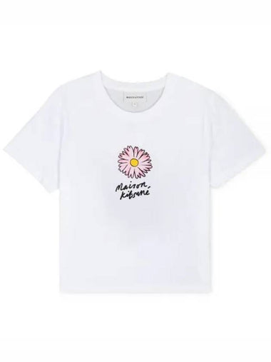 Women s Flower Logo White Short Sleeve T Shirt MW00123KJ0008 WH 1156086 - MAISON KITSUNE - BALAAN 1