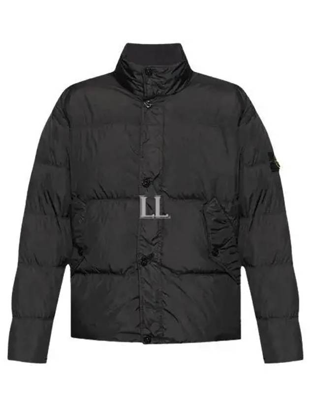 Garment Dyed Crinkle Reps Down Padding Black - STONE ISLAND - BALAAN 2