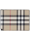 Check Money Clip Card Wallet Beige - BURBERRY - BALAAN 3