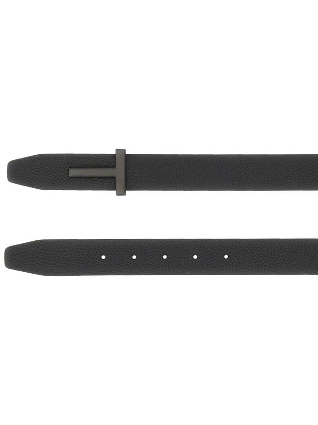 Black Reversible Leather Belt Black - TOM FORD - BALAAN 7