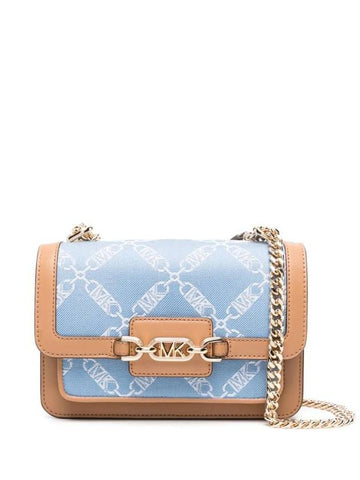 Heather Monogram Shoulder Bag Blue - MICHAEL KORS - BALAAN 1