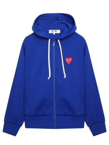 Red Heart Wappen Hooded Zip up Women s Jacket - COMME DES GARCONS - BALAAN 1