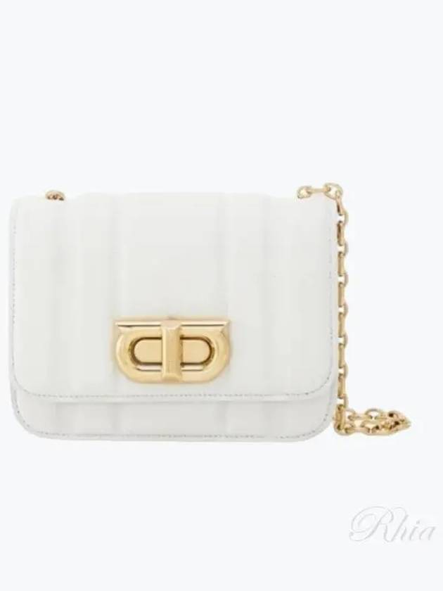 New Gancini Mini Shoulder Bag White - SALVATORE FERRAGAMO - BALAAN 2