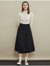 Pintuck A line long skirt Black - MANAVIS7 - BALAAN 3