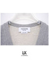 Classic V-Neck 4 Bar Stripe Cardigan Light Grey - THOM BROWNE - BALAAN 4